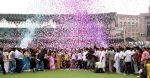 Shahrukh Khan celebrates at Eden Garden, Kolkatta on 3rd June 2014